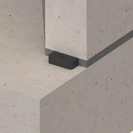 GB Hogedrukplaat met Sleuf 10 ABS 70x70mm - 34850.B004