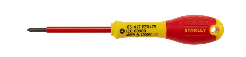Stanley Fatmax Schroevendraaier Pozidriv VDE PZ0 X 75mm – 1-65-417
