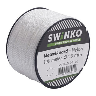 Swinko METSELKOORD 100M - 1,0MM WIT