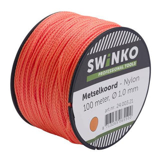 Swinko METSELKOORD 100M - 1,0MM ORANJE