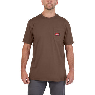 Milwaukee Wtssbr L Work T-Shirt Short Sleeve Brown L – 4932493030