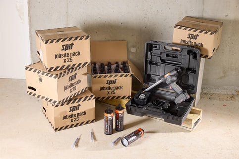 SPIT Pack Viper 125 Tubes 410ml + 18V Injecteerpistool + Accu en Lader