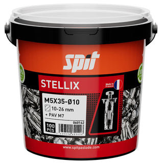 SPIT STELLIX HOLLEWANDPLUG M7/35 100 ST.MET SCHROEF - 100 STUKS IN ECO EMMER