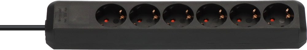 Brennenstuhl ECO-LINE 6-VOUDIG ZWART 1,5M H05VV-F 3G1,5