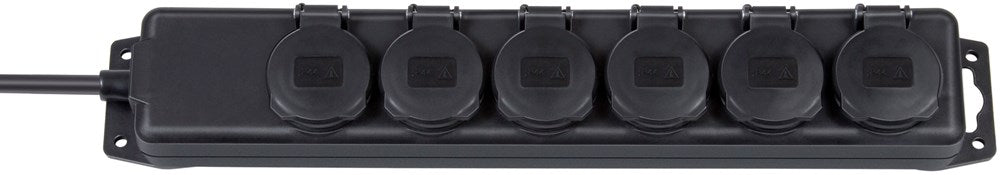 Brennenstuhl STOPCONTACTVERDELER IP44 6-VOUDIG ZWART 2M H07RN-F 3G1,5