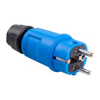 ABL Kunststof Stekker 2P+RA/PA Blauw – 46240