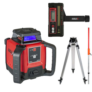 Levelfix 550HB Horizontale Bouwlaser met Basis Ontvanger Set Rood – 554513