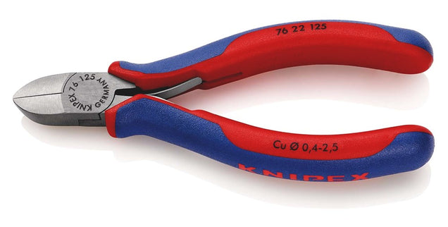 KNIPEX ZIJSNIJTANG ZONDER FACET 125MM + VEER