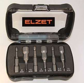 Elzet Dopsleutelbitset 1/4" 6DLG 5.5/6/8/10/12/13 65mm Lang – 990481