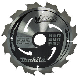 Makita Zaagblad Mforce 190X30X2,0 12T 15G 12T15G – B-31974