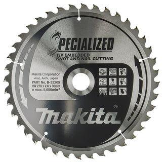 Makita HM ZAAGBLAD 270X30X2.6 40T B-33205