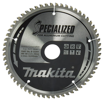 Makita HM Zaagblad 190X30X2.4 60T AL - Alu 190X30X2,4 0G – B-33261