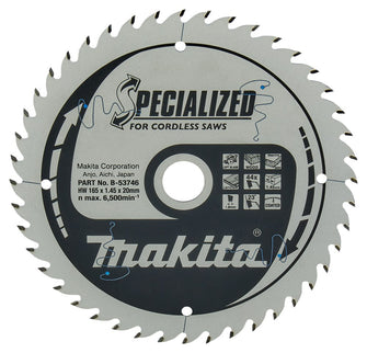Makita HM Zaagblad 3165X20X1,45 44T - Laminaat 165X20X1.45 23G – B-53746