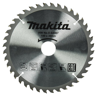 Makita HM Zaagbl 190X30X2,2 T40 – D-64967