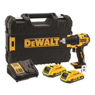 DeWALT 18v xr brushless compacte schroef-/boormachine 2x 2.0ah in tstak DCD708D2T
