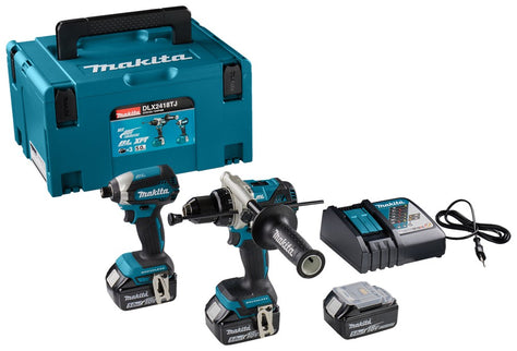 Makita DLX2418TJ 18V 2-Delige Combiset voor Zwaardere Klop/ Boor- en Slag Schroefklussen