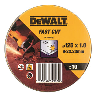 DeWALT Doorslijpschijf inox 125x1x22,2mm in blik DT3507