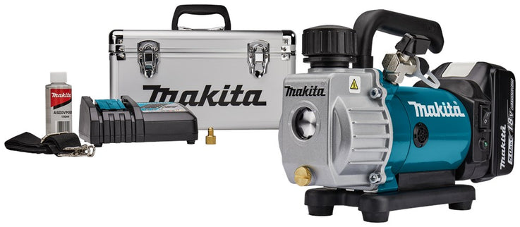 Makita DVP180RT Vacuumpomp 18V met 1X 5.0Ah Accu en Lader in Doos