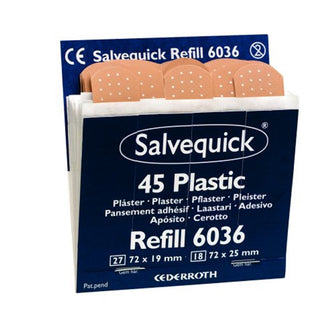 Cederroth SALVEQUICK NAVULLING PLEISTERS PLASTIC  6X45 (6036)