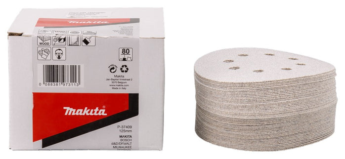 Makita Schuurschijf 125mm K80 White Velcro – P-37409
