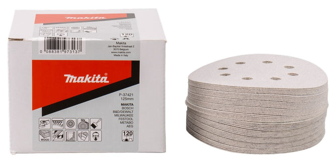 Makita Schuurschijf 125mm K120 White Velcro – P-37421