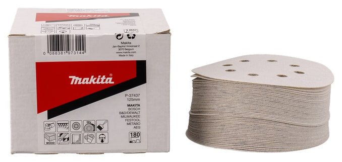 Makita Schuurschijf 125mm K180 White Velcro – P-37437