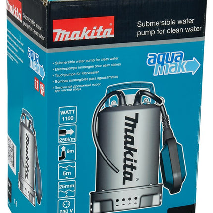 Makita PF1100 230V Dompelpomp Zuiver Water