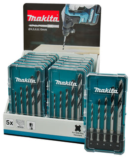 MAKITA HOUTSPIRAALBOORSET 5-DELIG DISPLAY 12 ST