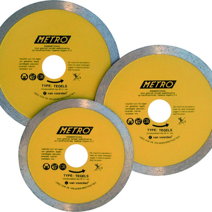 Van Voorden Diamantblad Metro Tegel 125 AS 22.2mm Zonder Waterkoeling – 262556