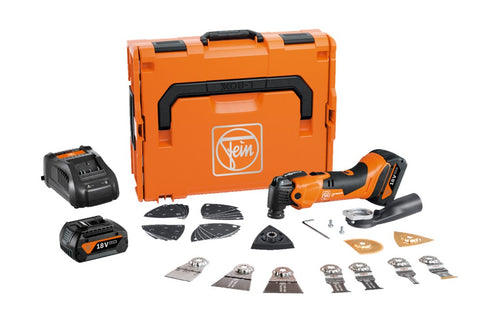 Fein AMM 500 PLUS TOP 4Ah AS Multimaster 18V Accu - met 31 Accessoires, 2X 4.0Ah Accu – 71293861000