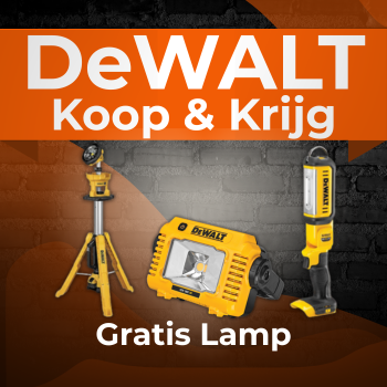 Collection image for: DeWALT Lampen actie – Gratis werklamp bij aankoop van een deelnemende machine