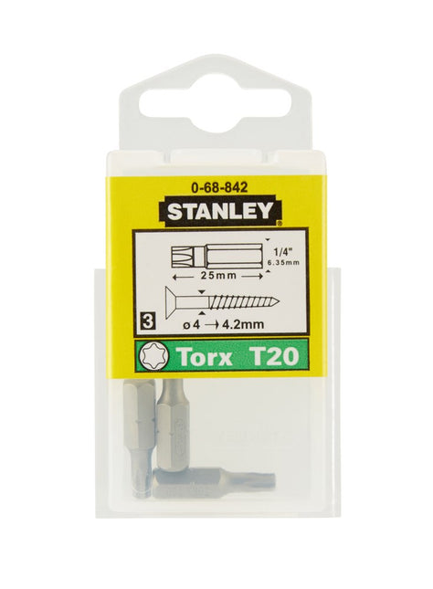 Stanley 1/4" BITS TORX T20 – 0-68-842