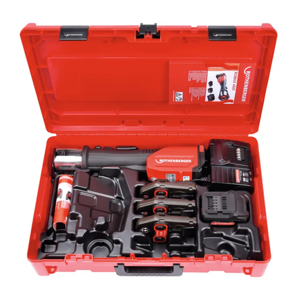 ROTHENBERGER ROMAX 4000 ACCU PERSMACHINESET -SV15-SV22-SV28MM,ACCU 18V 4AH,LADER