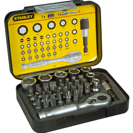 Stanley Bitset Expert PRO 1/4" - Ratelsleutel (40 Delig) – 1-13-906