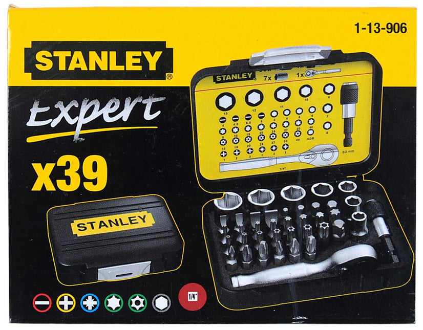 Stanley Bitset Expert PRO 1/4" - Ratelsleutel (40 Delig) – 1-13-906