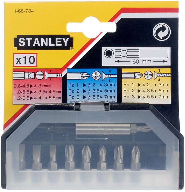 Stanley Assortiment BITS 10 Delig – 1-68-734