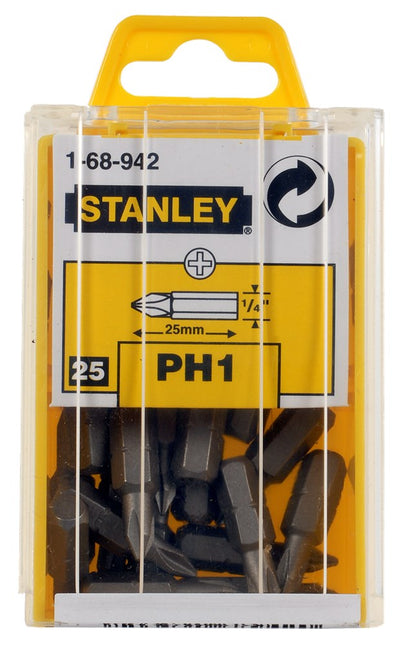 Stanley 1/4" BITS Phillips NR1 – 1-68-942