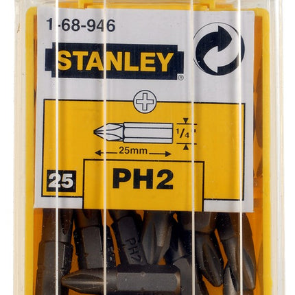 Stanley 1/4" BITS Phillips NR2 – 1-68-946