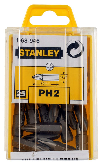 Stanley 1/4" BITS Phillips NR2 – 1-68-946