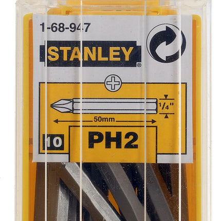 Stanley 1/4" BITS Phillips NR2 – 1-68-947