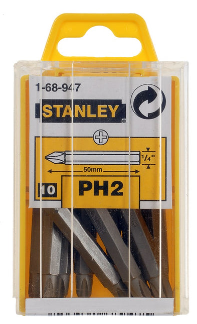 Stanley 1/4" BITS Phillips NR2 – 1-68-947