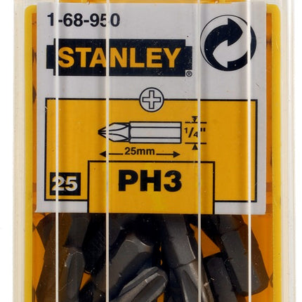 Stanley 1/4" BITS Phillips NR3 – 1-68-950