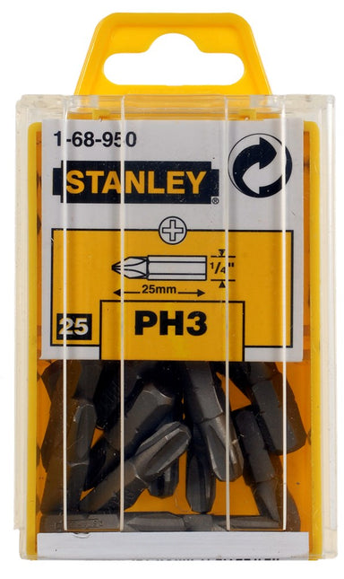 Stanley 1/4" BITS Phillips NR3 – 1-68-950