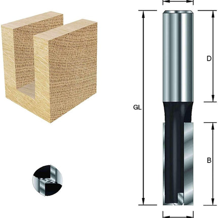 Afbeelding ENT groeffrees hw zij- en ondersnijdend, schacht 12 mm
