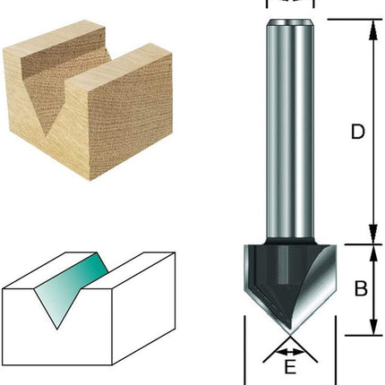 ENT V-Groeffrees 14mm 90 Graden D=8 – 7912050