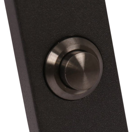 Beldrukker rechthoekig rvs mat zwart  Oxloc