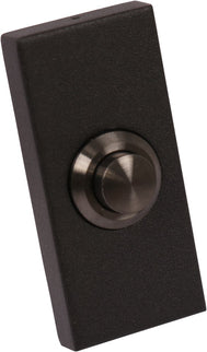 Beldrukker rechthoekig rvs mat zwart  Oxloc