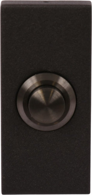 Beldrukker rechthoekig rvs mat zwart  Oxloc