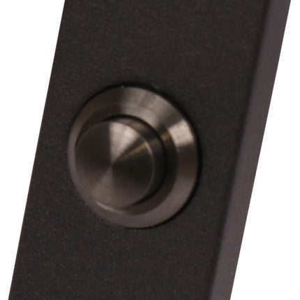 Beldrukker rechthoekig rvs mat zwart  Oxloc