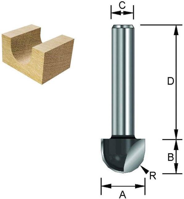 ENT Holprofielfrees HM R12.7mm – 7912300